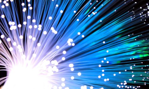 fiber optic, cable, blue
